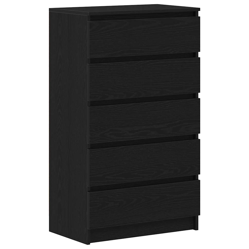 Drawer cabinet, black oak, 60x36x103 cm, processed wood