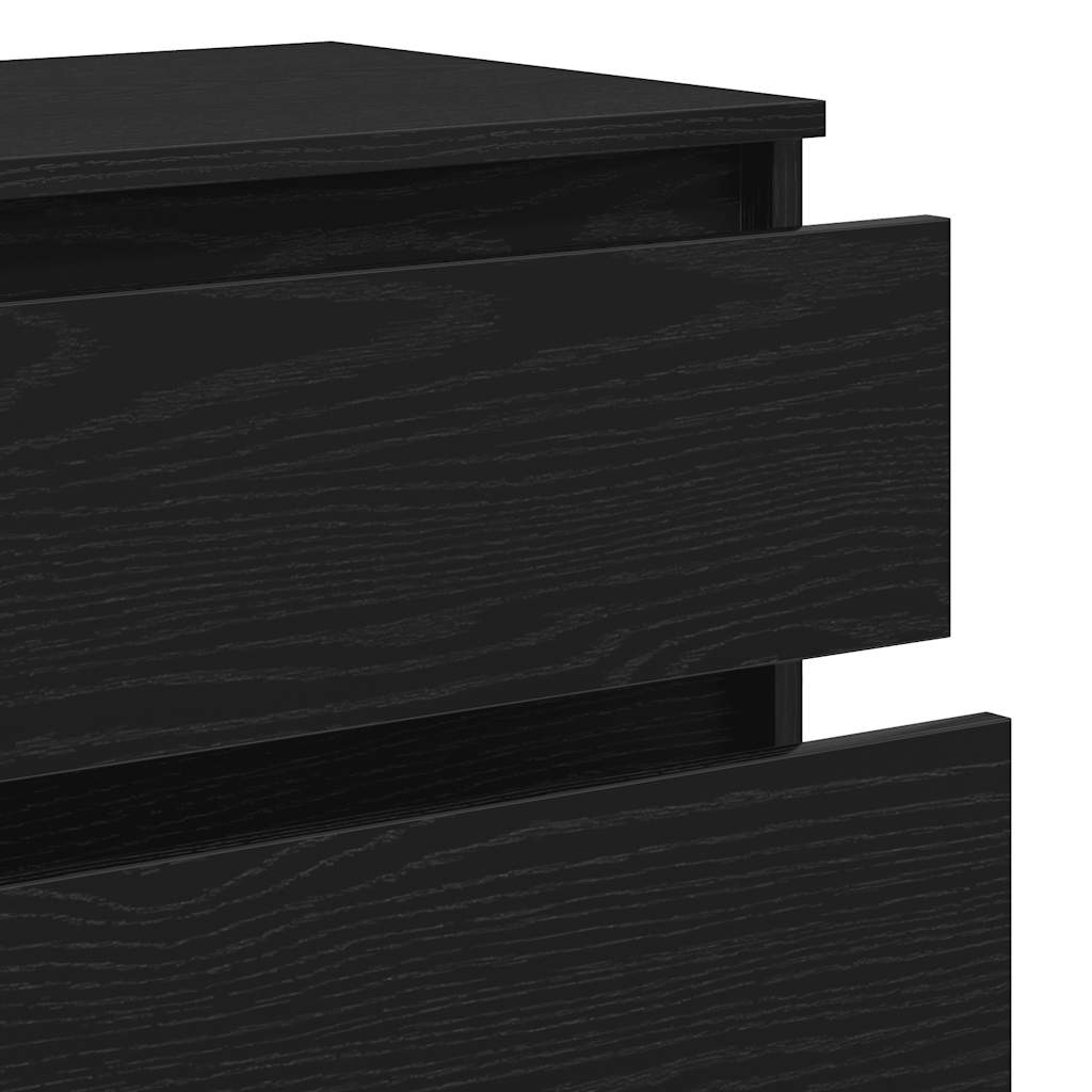 Drawer cabinet, black oak, 60x36x103 cm, processed wood