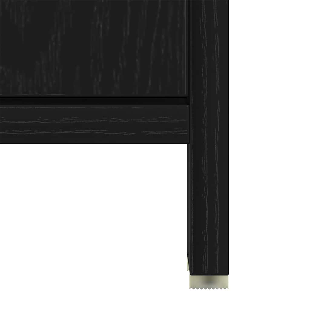 Bathroom sink cabinet black oak engineered wood