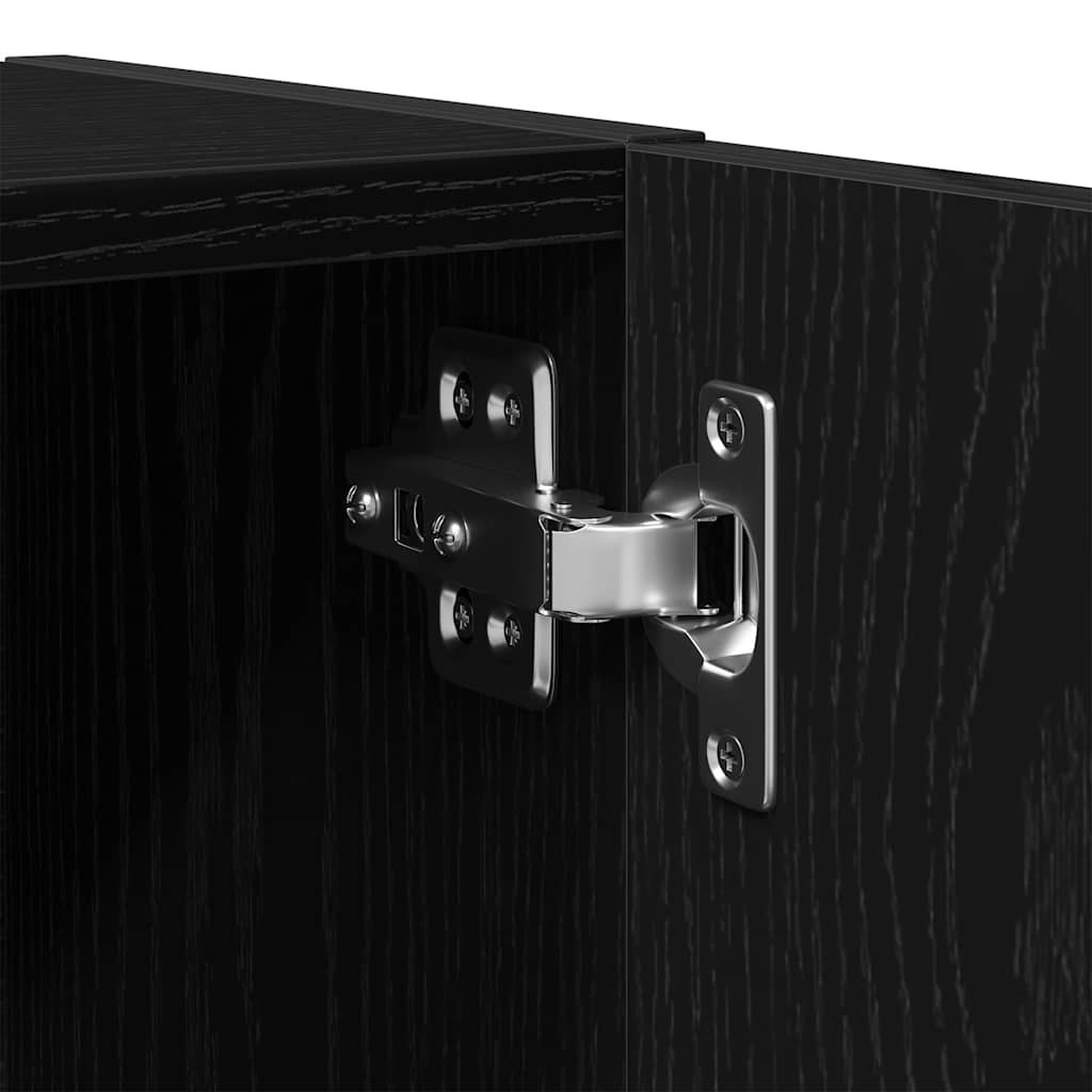 Black oak bathroom cabinet 32x25.5x190 cm processed wood