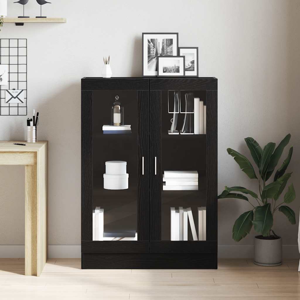 Black oak bookcase 82.5x30.5x115 cm processed wood