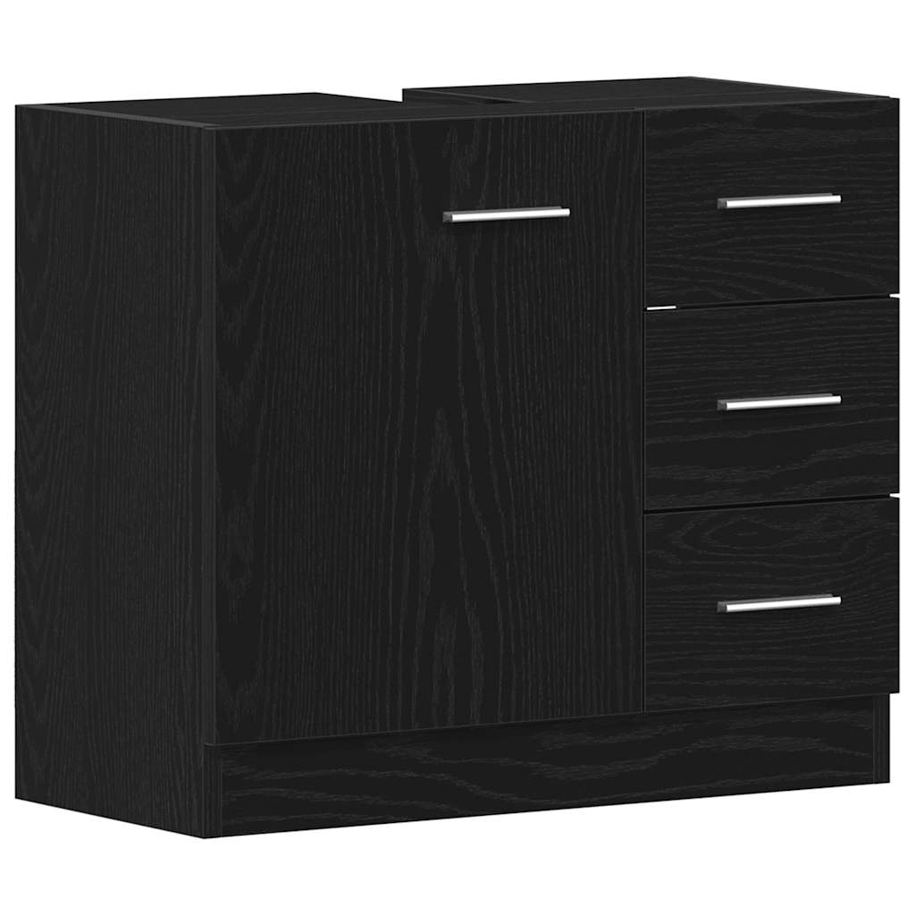 Dulap pentru chiuvetă Stejar negru 63x30x54 cm Lemn prelucrat