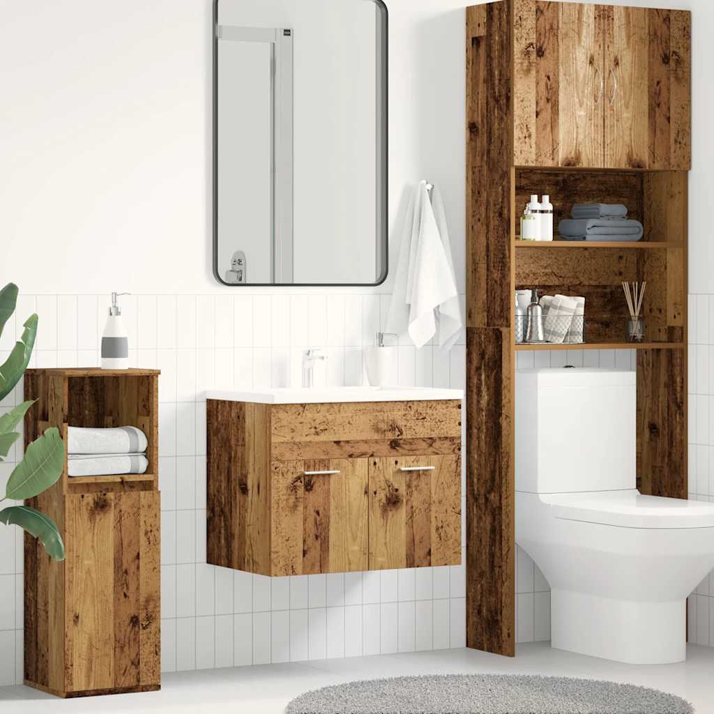 Bathroom sink cabinet, old wood, 60x38.5x46 cm, processed wood