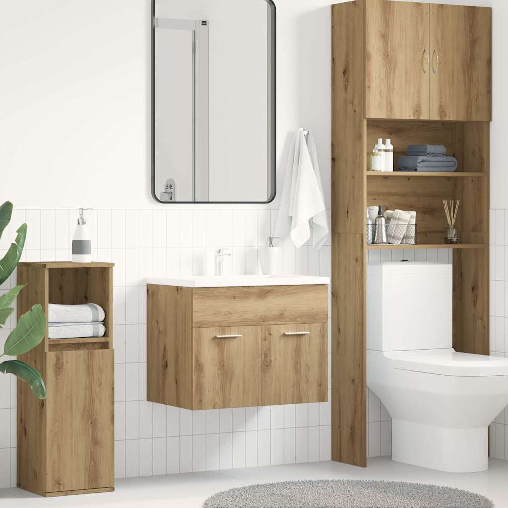 Bathroom sink cabinet, handcrafted oak, 60x38.5x46 cm, wood