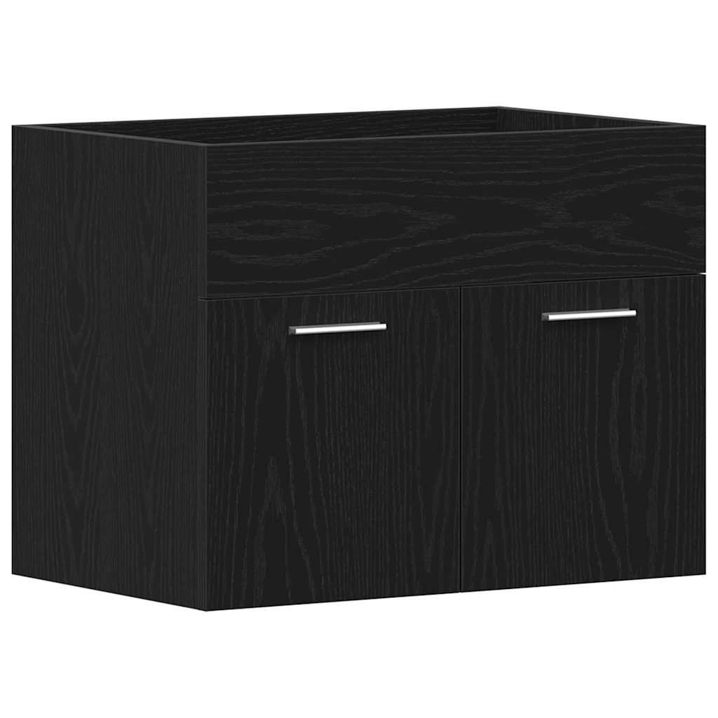 Bathroom sink cabinet, black oak, 60x38.5x46cm, processed wood