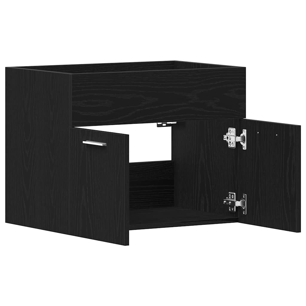 Bathroom sink cabinet, black oak, 60x38.5x46cm, processed wood