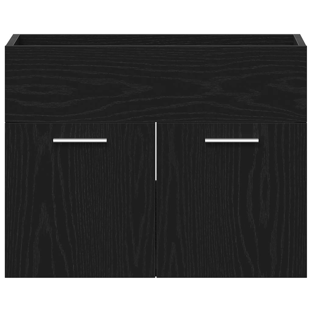 Bathroom sink cabinet, black oak, 60x38.5x46cm, processed wood