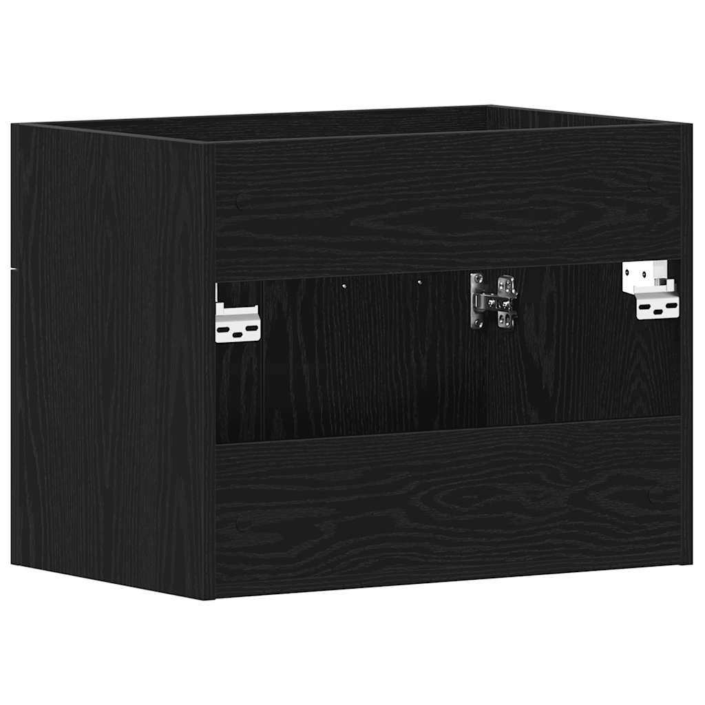 Bathroom sink cabinet, black oak, 60x38.5x46cm, processed wood