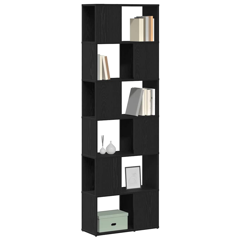 Bookcase/Room divider Black oak 60x24x186 cm