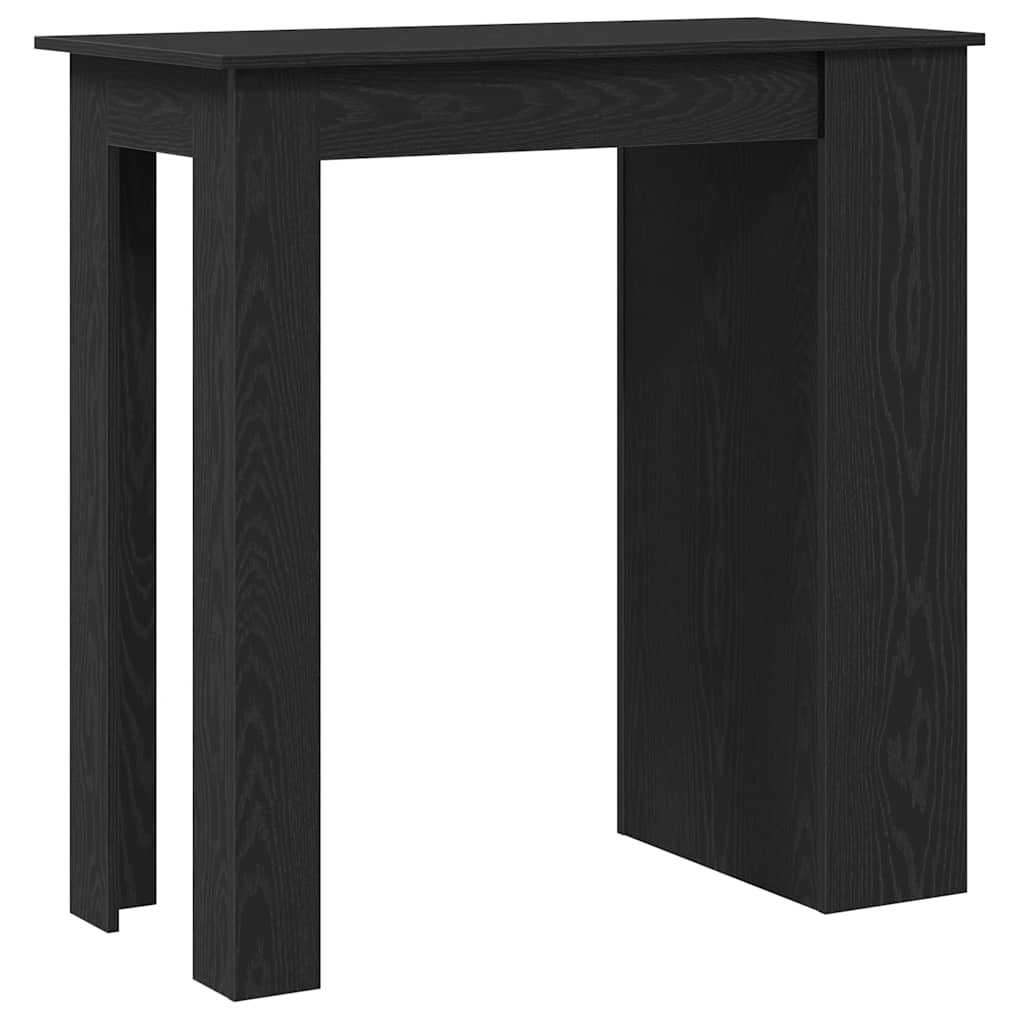 Masa de bar cu suport depozitare Stejar negru 102x50x103,5 cm