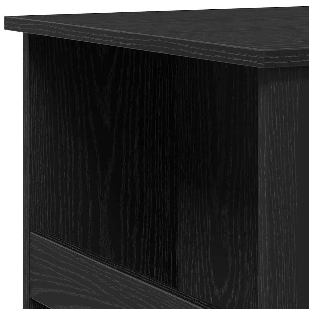 Bar table with storage stand Black oak 102x50x103.5 cm