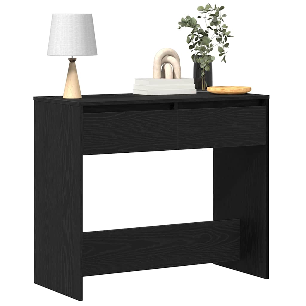 Console Black Oak 89x41x76.5 cm Processed wood