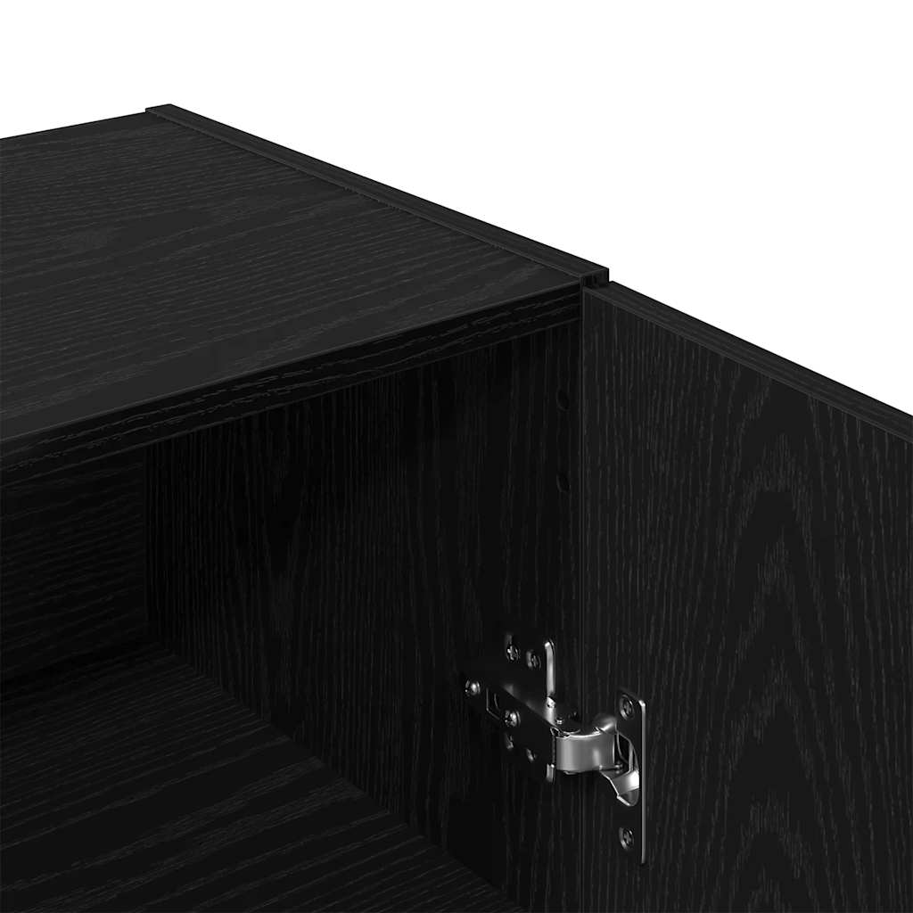 Sideboard Black Oak 69.5x34x90 cm processed wood