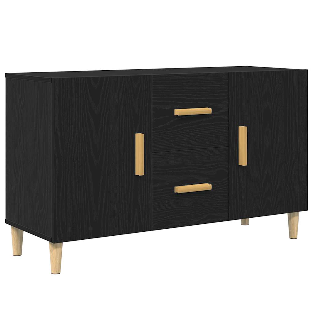 Sideboard Black Oak 100x36x60 cm processed wood