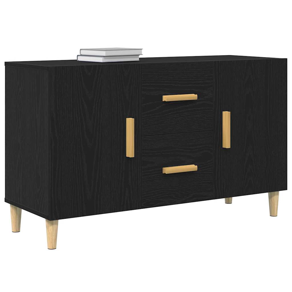 Sideboard Black Oak 100x36x60 cm processed wood