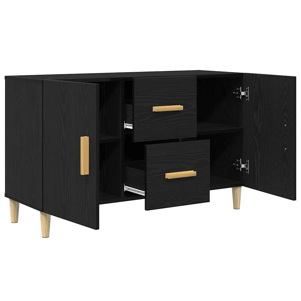 Sideboard Black Oak 100x36x60 cm processed wood