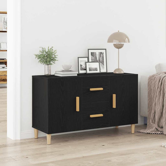 Sideboard Black Oak 100x36x60 cm processed wood