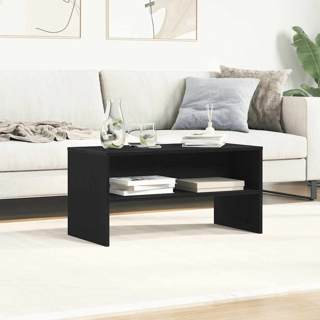 TV Cabinet Black Oak 80x40x40 cm Processed Wood