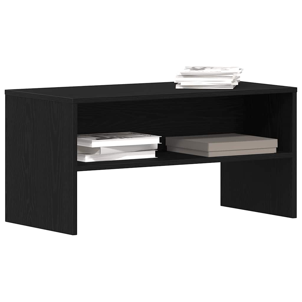 TV Cabinet Black Oak 80x40x40 cm Processed Wood