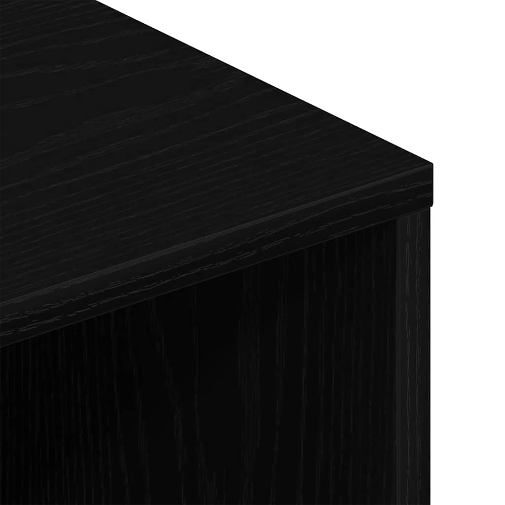 TV Cabinet Black Oak 80x40x40 cm Processed Wood