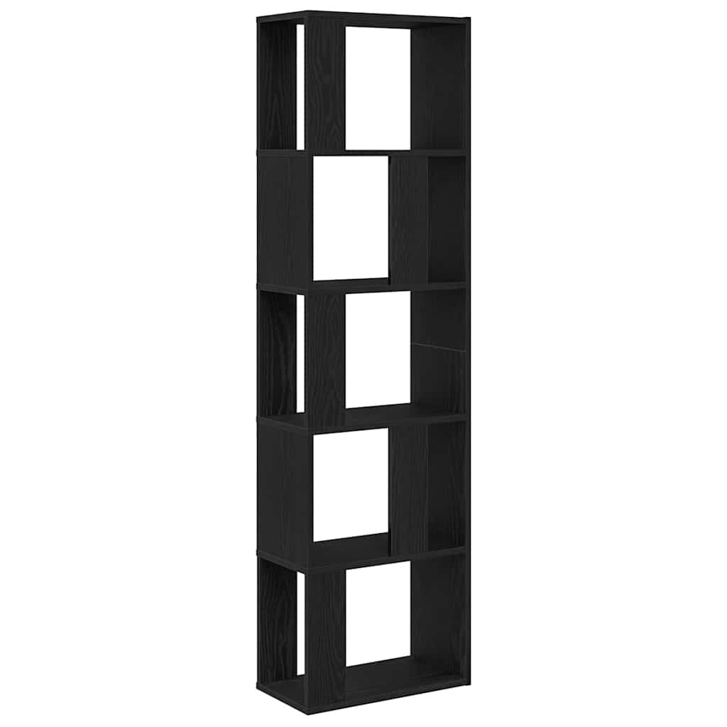 Bookcase/Room Divider Black Oak Engineered Wood