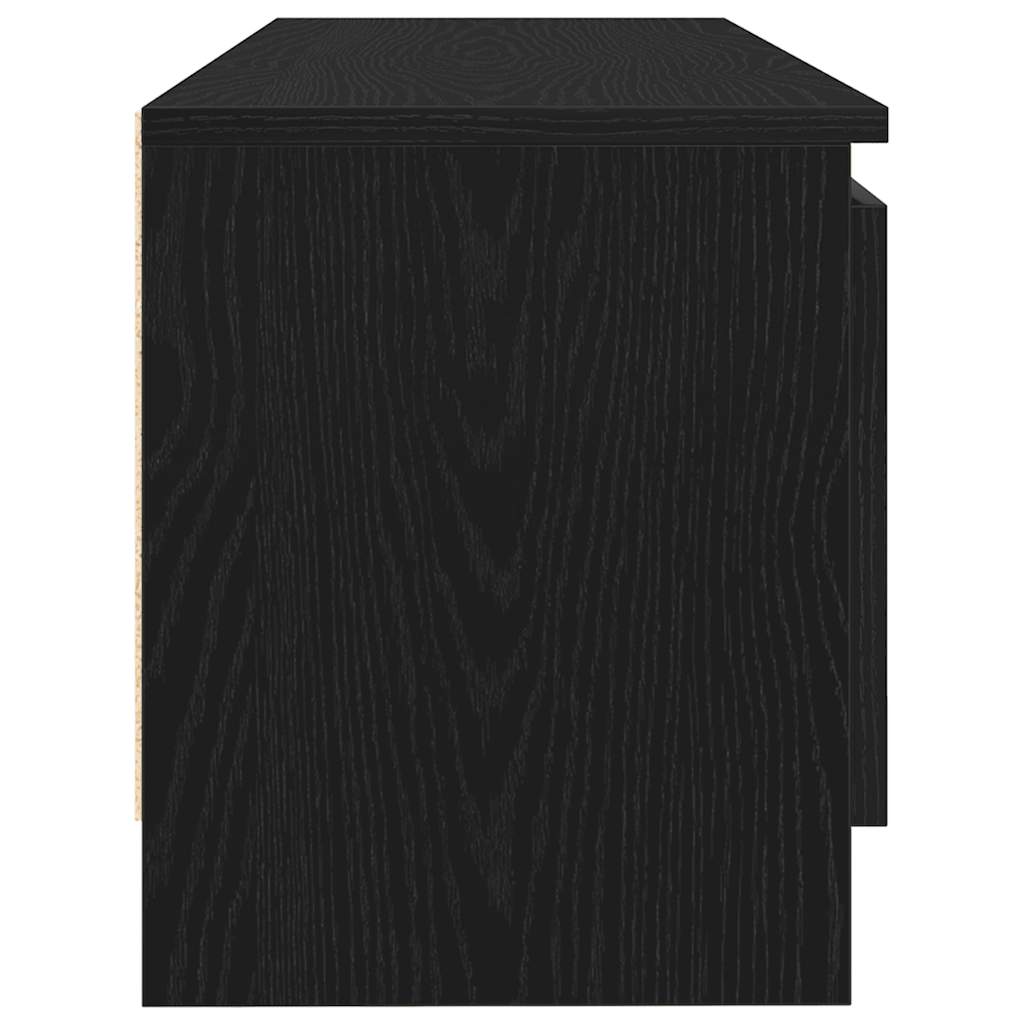 Dulap TV Stejar Negru 102x30x36 cm Lemn prelucrat