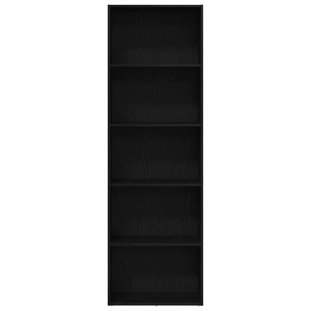 Bookcase Black Oak 60x30x189 cm Processed wood