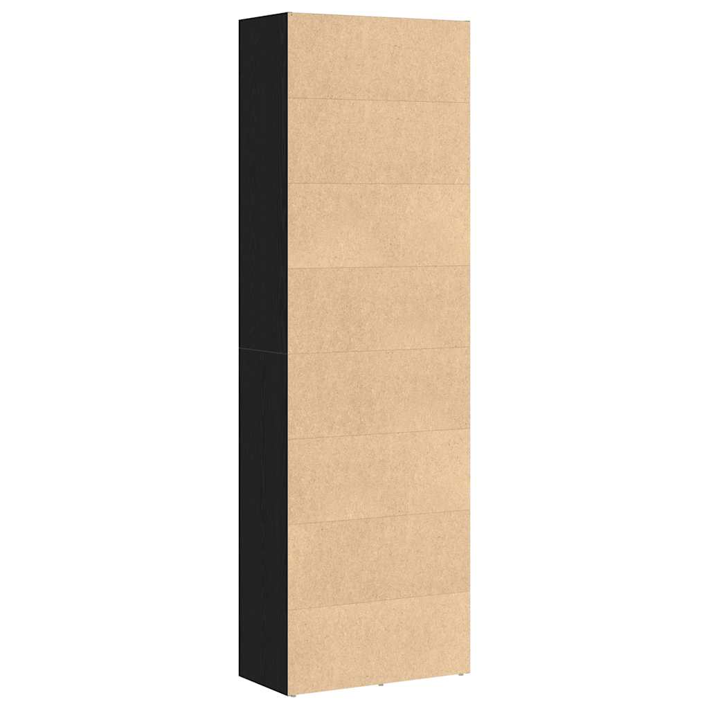 Bookcase Black Oak 60x30x189 cm Processed wood