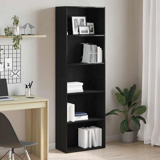 Bibliotecă Stejar negru 60x30x189 cm Lemn prelucrat