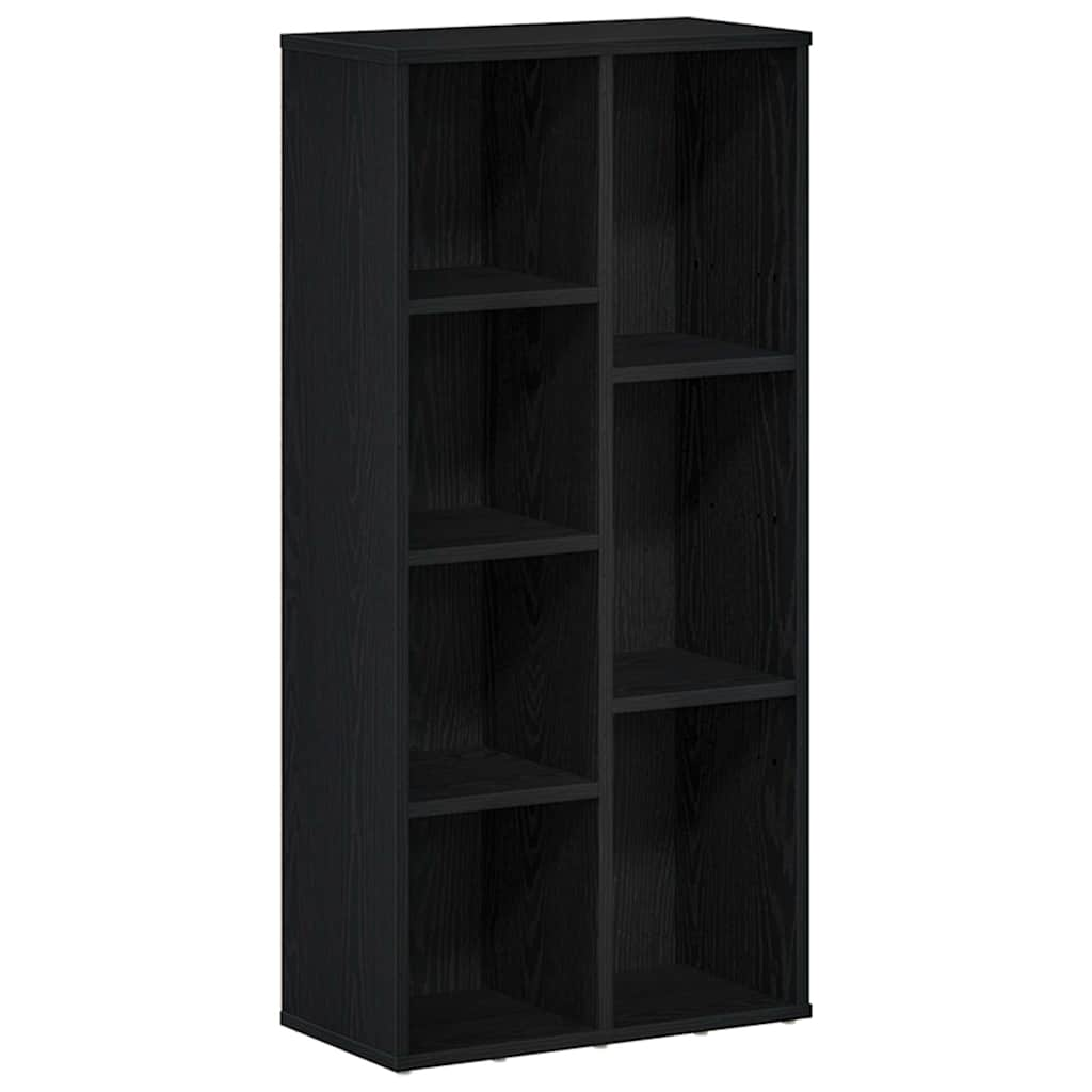 Bookcase, black oak, 50x25x104 cm, engineered wood