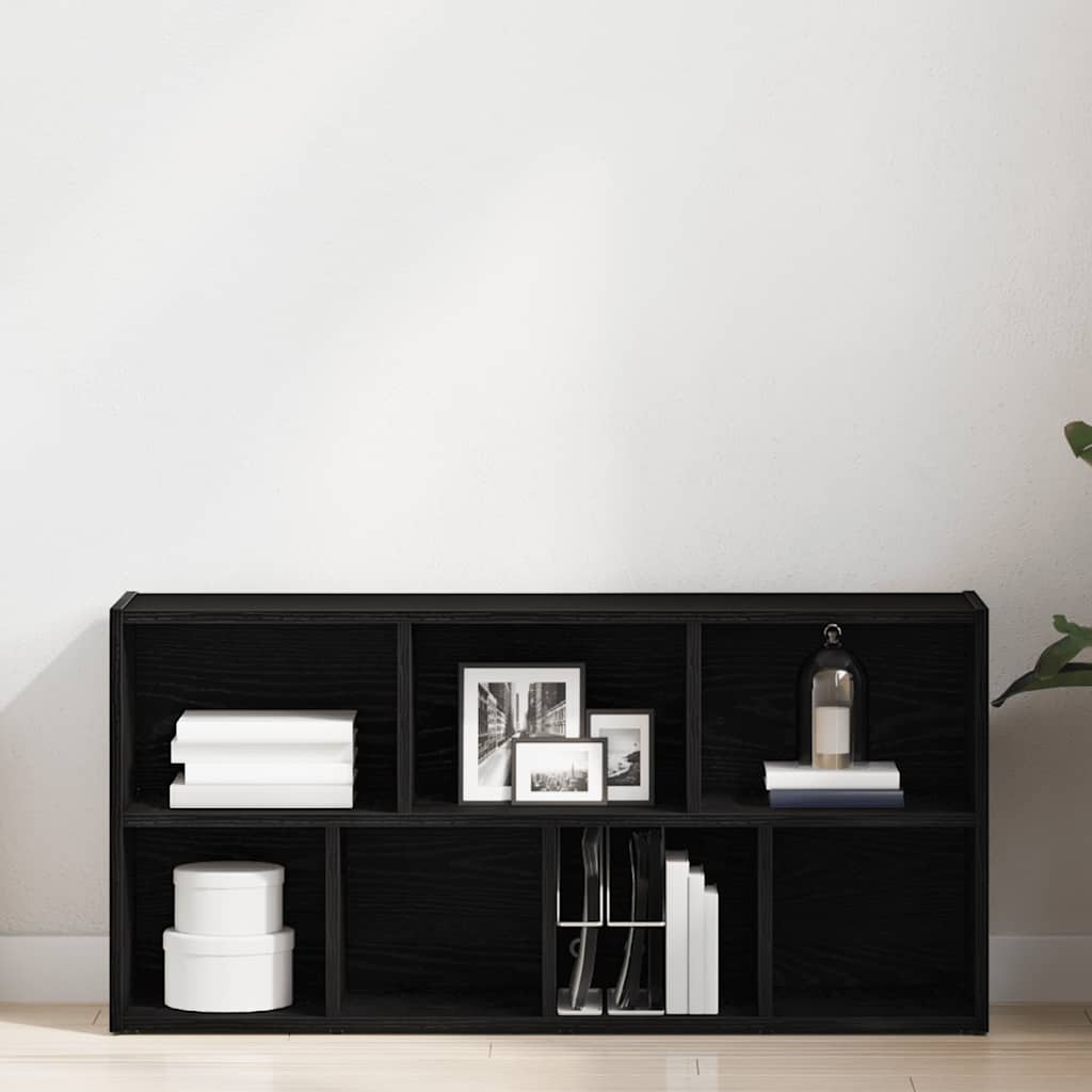 Bookcase, black oak, 50x25x104 cm, engineered wood