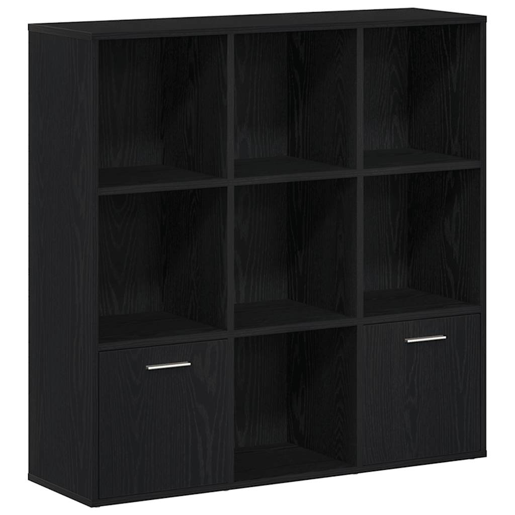 Bookcase, black oak, 98x29x97.5 cm, processed wood