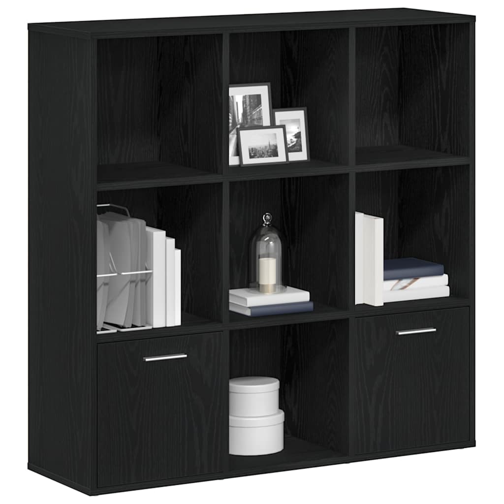 Bookcase, black oak, 98x29x97.5 cm, processed wood