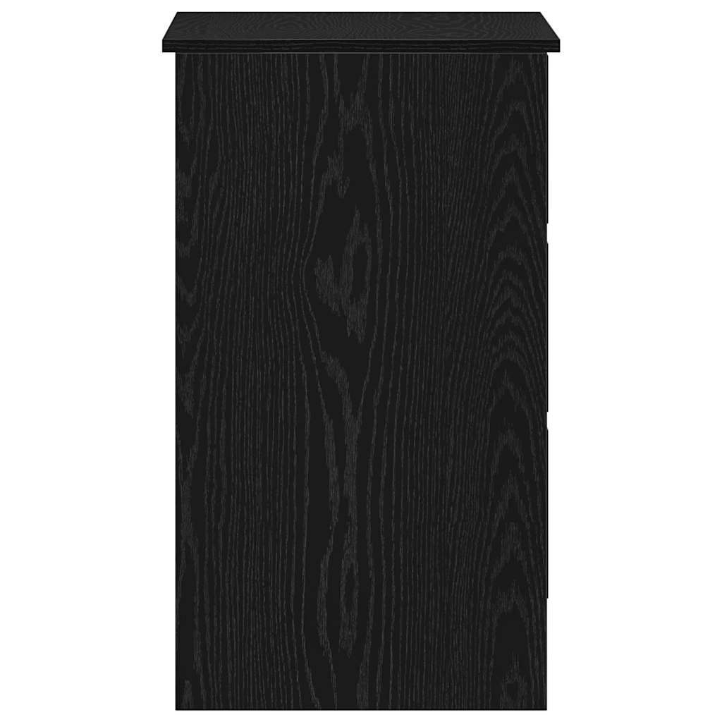 Birou Stejar negru 90x45x76 cm Lemn prelucrat