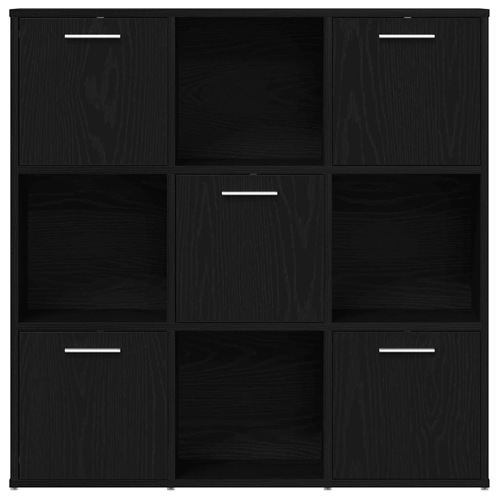 Bookcase, black oak, 90x28x90 cm, processed wood