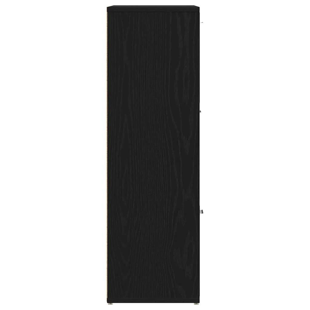 Bookcase, black oak, 90x28x90 cm, processed wood