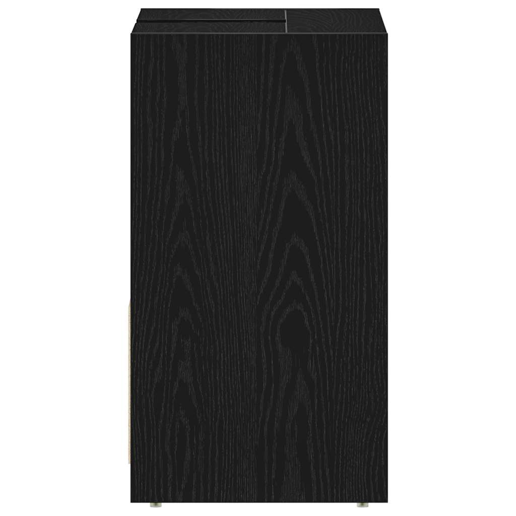 Black oak bathroom cabinet 60x33x60 cm processed wood