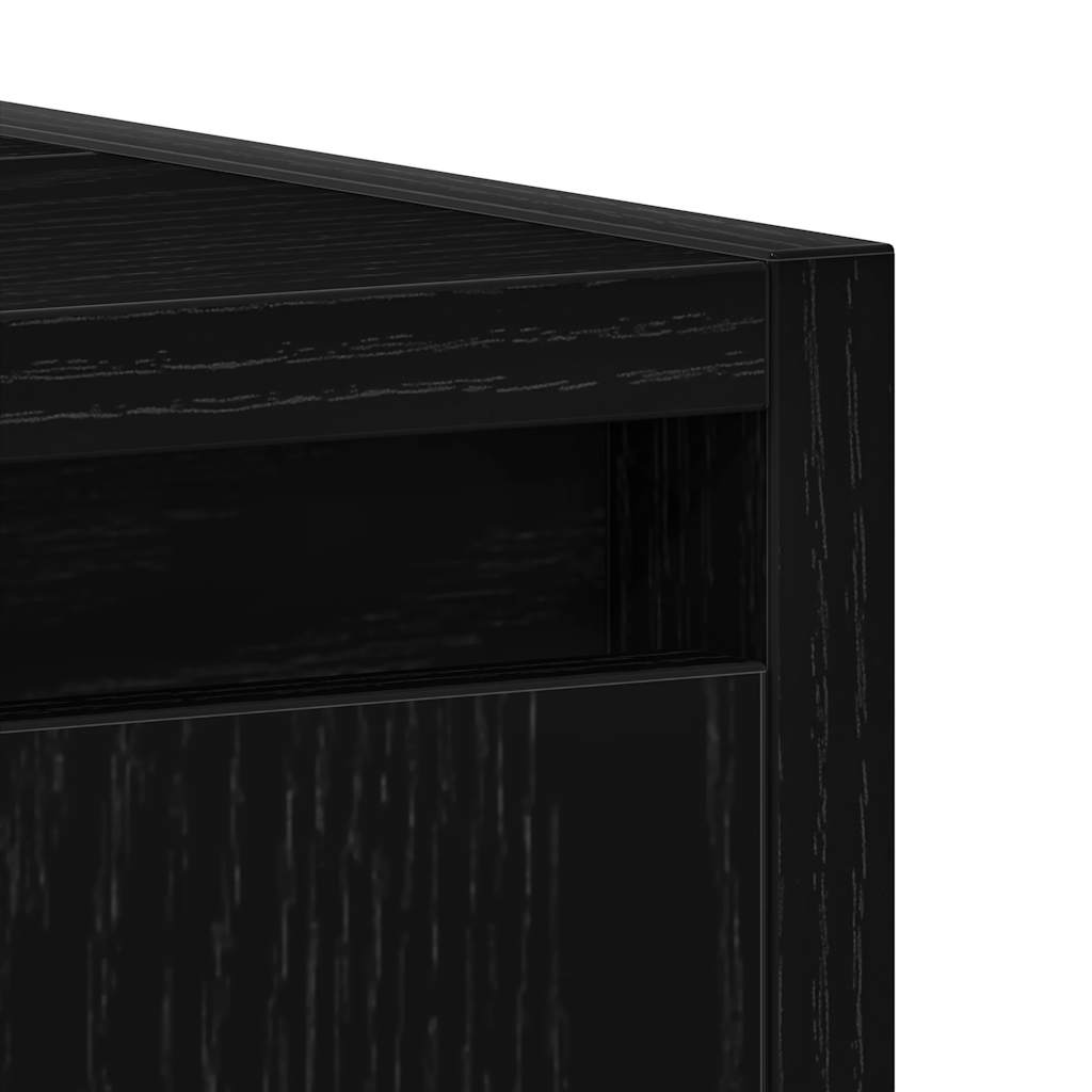 Black oak bathroom cabinet 60x33x60 cm processed wood