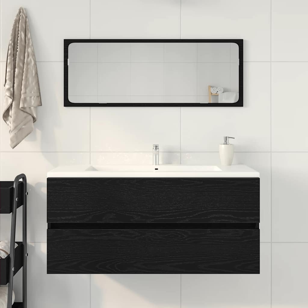 Sink cabinet Black oak 100x38.5x45cm Processed wood