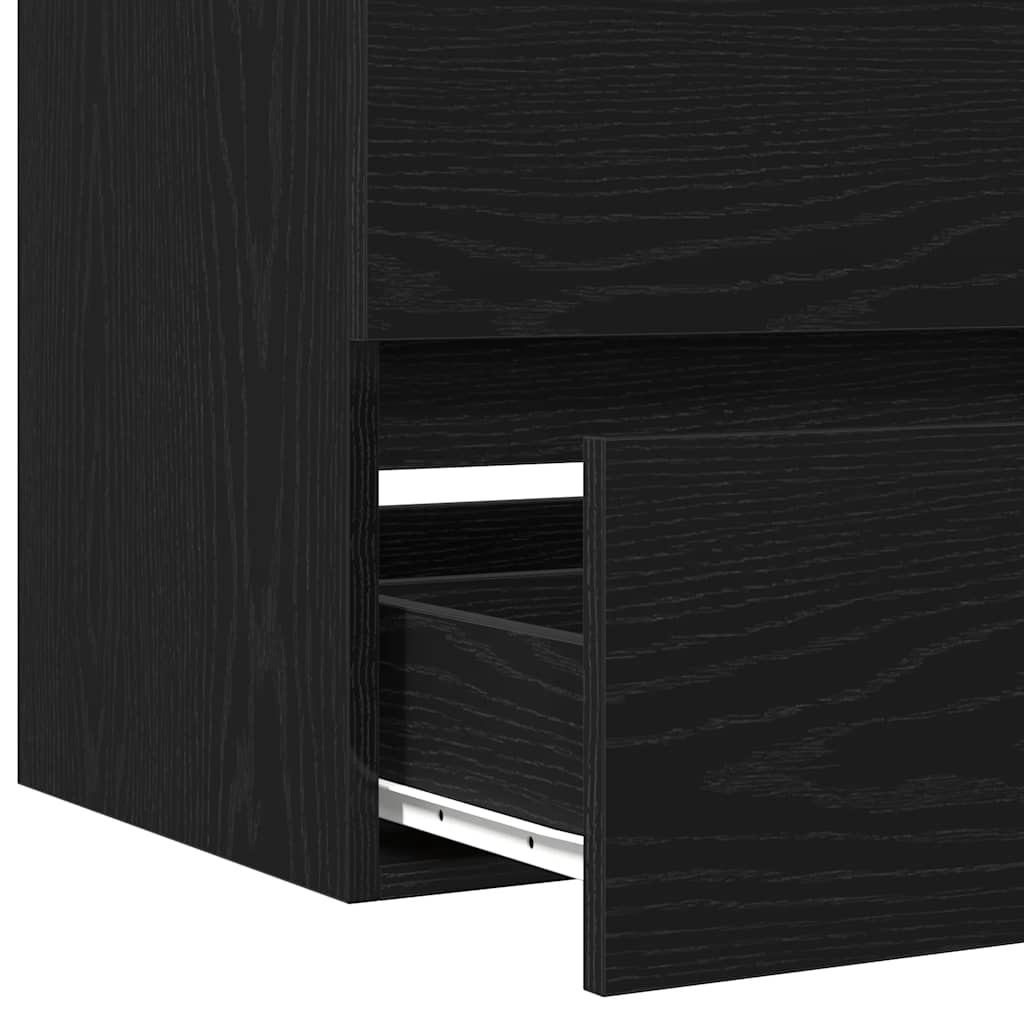 Sink cabinet Black oak 100x38.5x45cm Processed wood