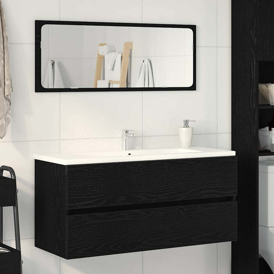 Sink cabinet Black oak 100x38.5x45cm Processed wood