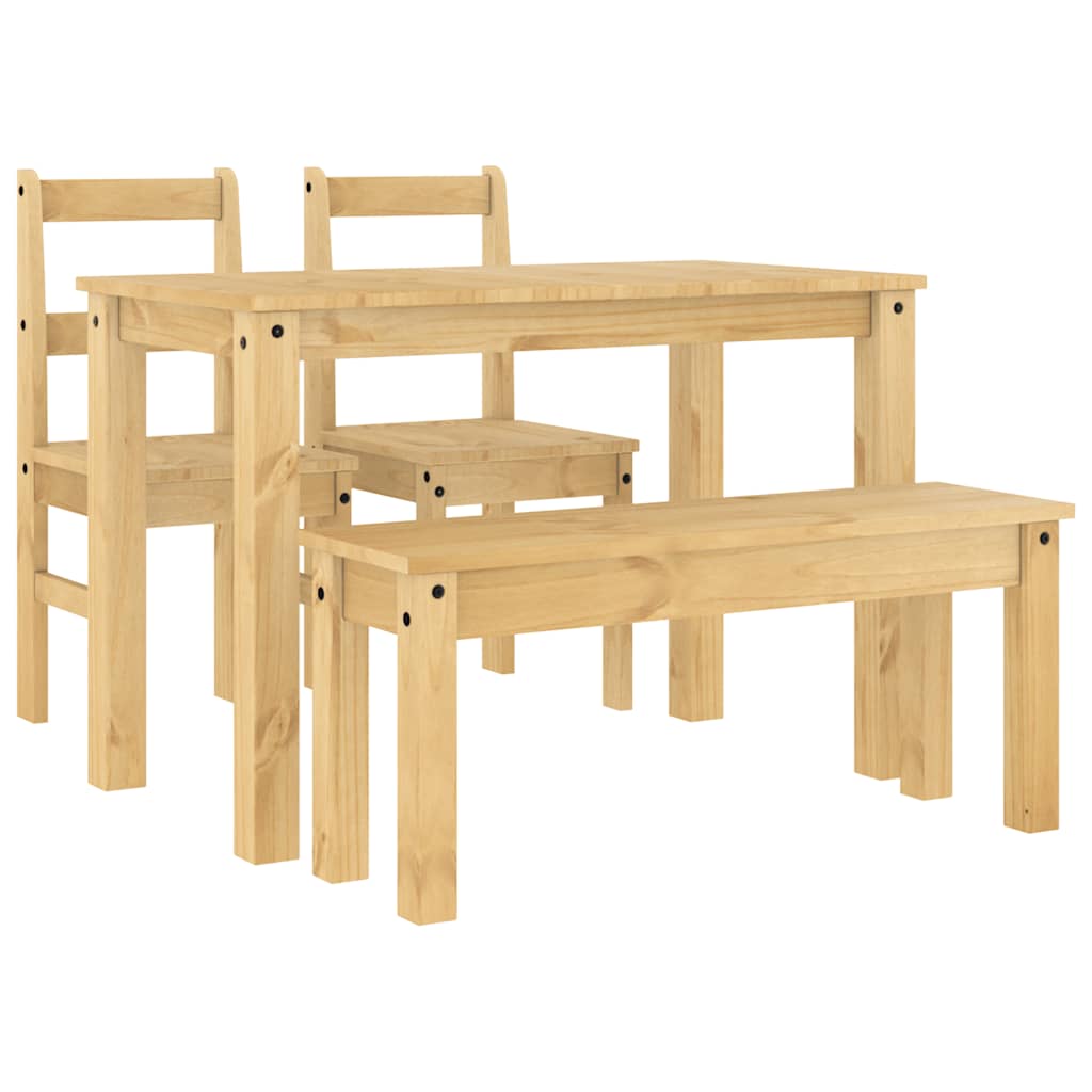 4-piece "Panama" solid pine wood dining set