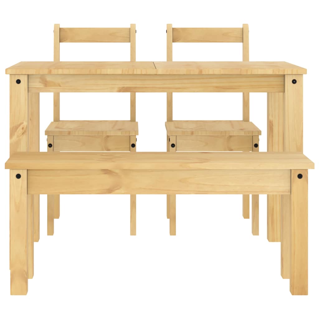 4-piece "Panama" solid pine wood dining set