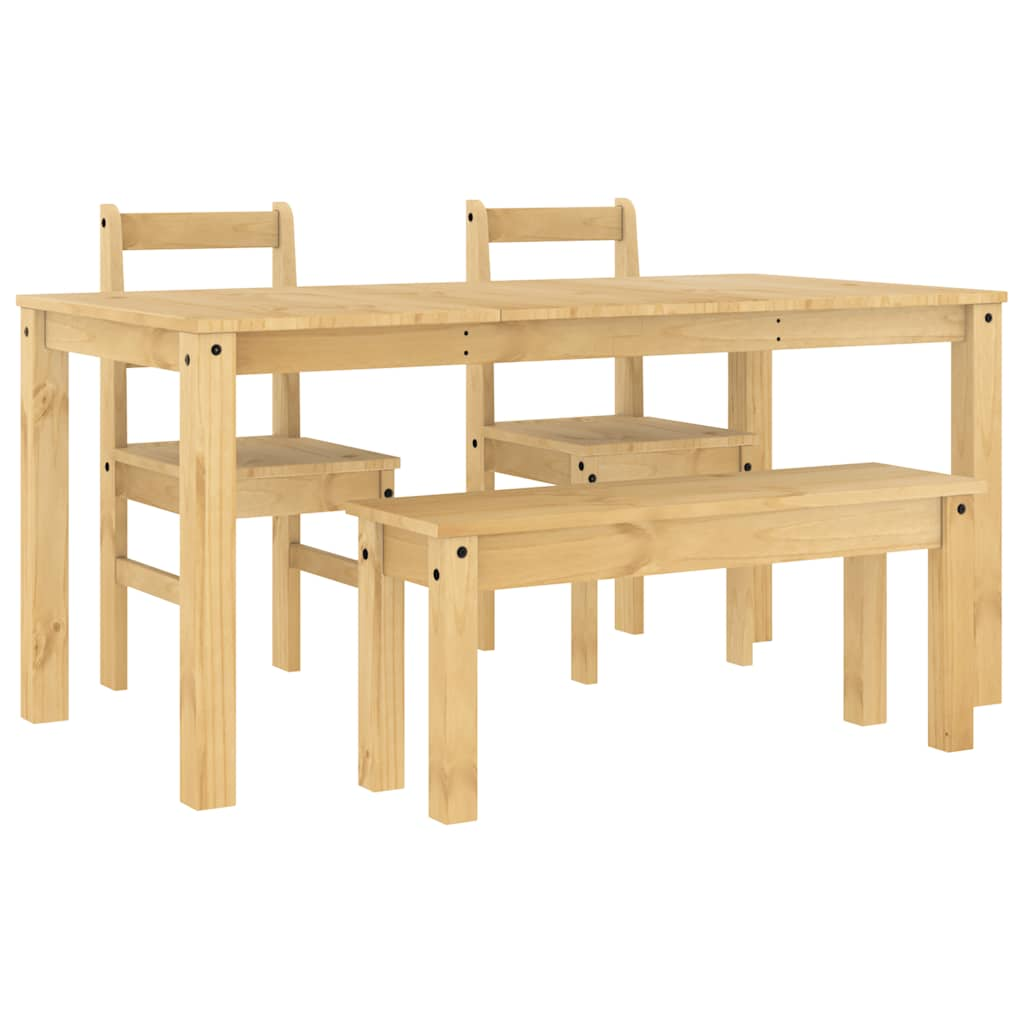 4-piece "Panama" solid pine wood dining set