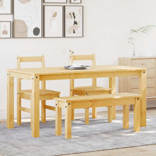 4-piece "Panama" solid pine wood dining set