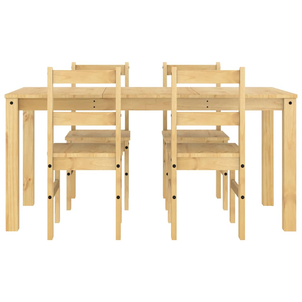 5-piece "Panama" solid pine wood dining set