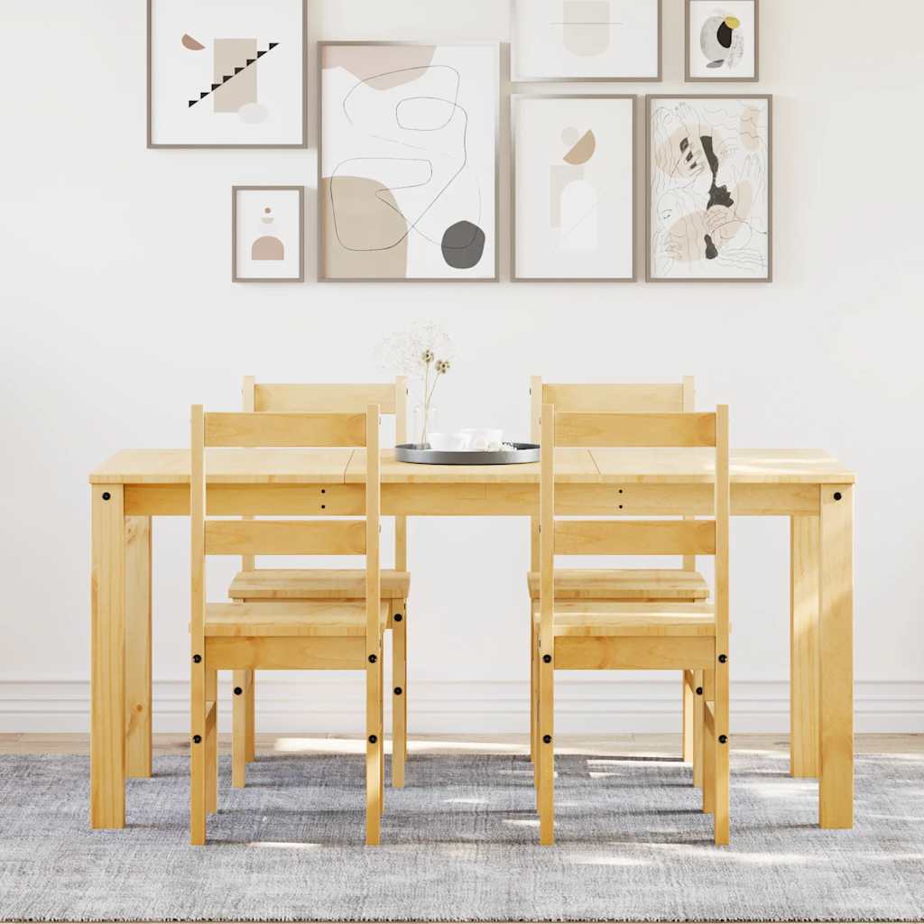 5-piece "Panama" solid pine wood dining set