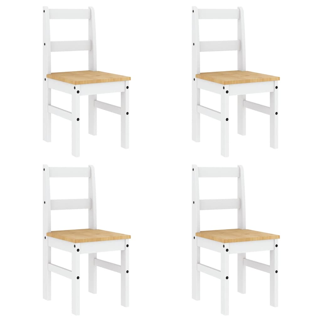 Panama 5-piece dining set in solid white pine wood