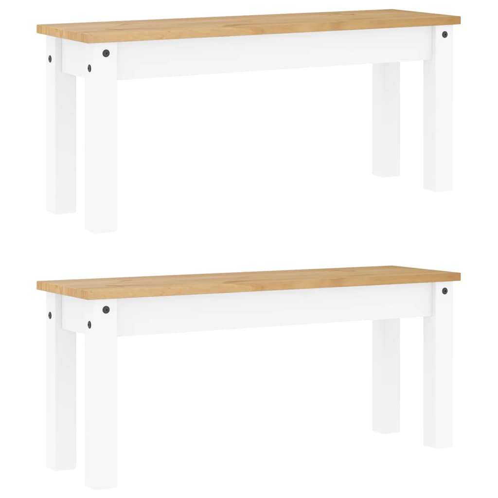 Panama 3-piece dining set in solid white pine wood