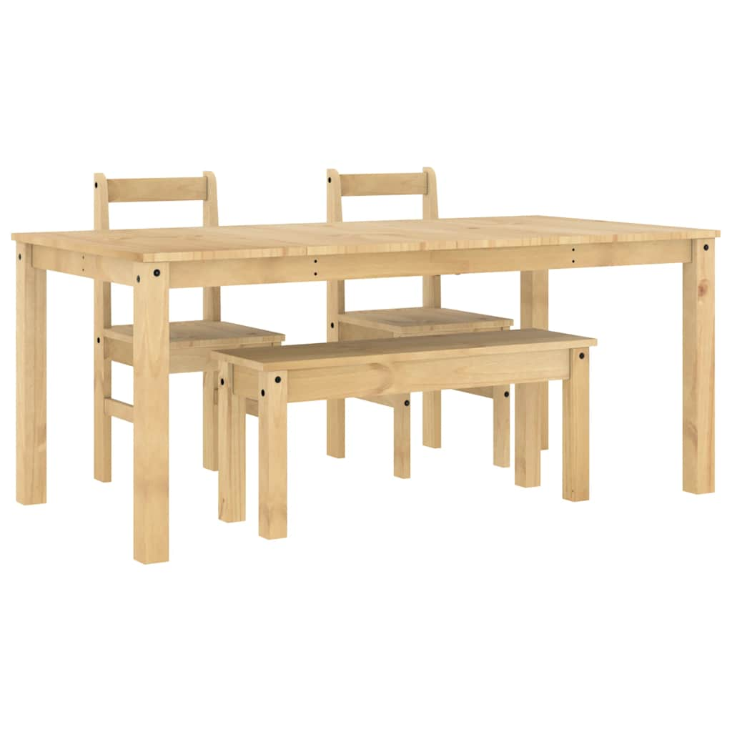 4-piece "Panama" solid pine wood dining set